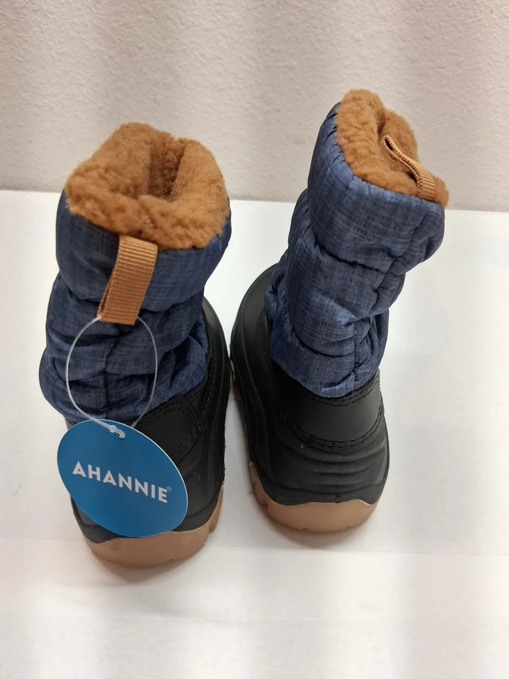 Kids Winter Snow Boots - Blue & Brown